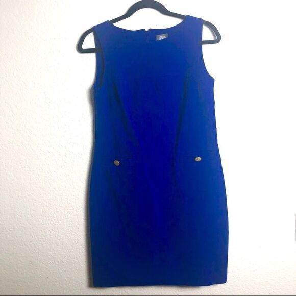 VINCE CAMUTO COBALT STRIKING DRESS - Picture 2 of 8